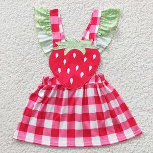 Boutique Strawberry Girls Sleeveless Ruffle Dress